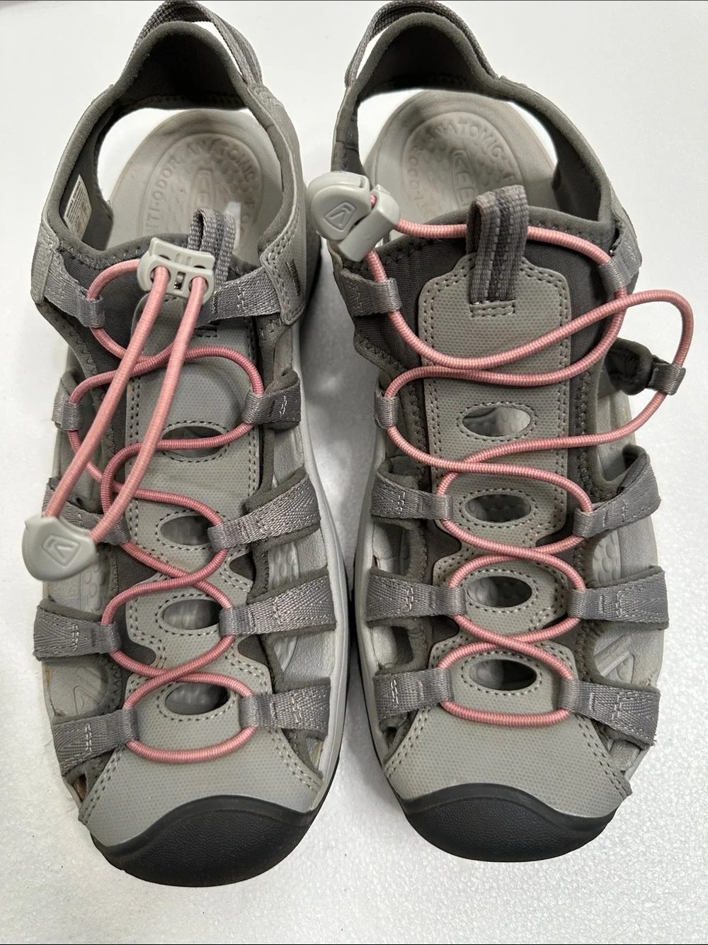 Keen Women's Gray and Pink Closed-Toe Outdoor Sandals size 12